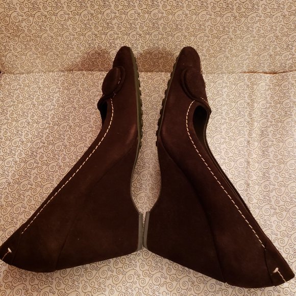 Franco Sarto  Retro  Style  Suede Leather Dress Shoes  Wedges 9 1/2M - Picture 12 of 12